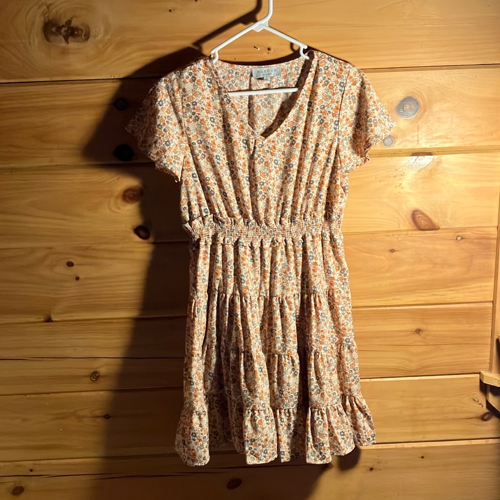 Hayden women’s  short Sleeve dress floral ruffles